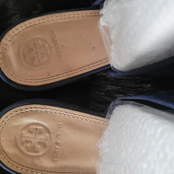 Tory Burch Blue Mules Sleek and Comfortable - Picture 6 of 6